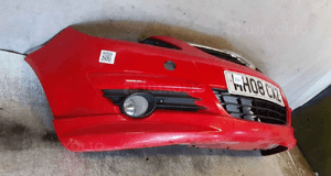 Zderzak przód przedni do opel corsa d halogeny Z547 czerwony dokładka ! 3