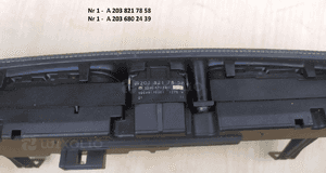 MERCEDES C 203 CLK 209 panel ramka radia navi siedzeń awaryjnych 4