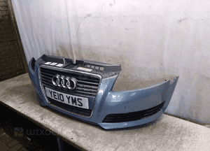 ^ ZDERZAK PRZÓD PRZEDNI AUDI A3 8P DRUGI LIFT 2 FL LY5J BŁĘKITNY MORSKI 3