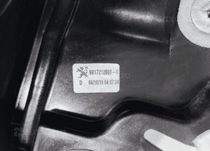 PODNOŚNIK MECHANIZM SZYBY PRAWY PRZÓD PARTNER BERLINGO IV 9817212080 19-24 4