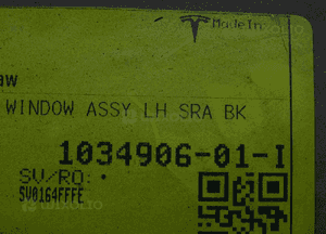 Lewa  boczna szyba  KAROSERII KAROSERYJNA TESLA X 1034906/01-00-I 9