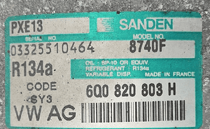 VW Polo Skoda Fabia  Seat Ibiza 1.4 16V kompresor sprężarka klimatyzacji 6Q0820803D 6Q0820803H  6Q0820803RR 2