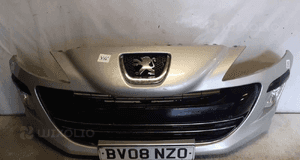 Zderzak przód przedni peugeot 308 ezrc srebrny  halogeny 1