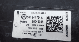 Volkswagen golf vii gti lampa bi-xenox prawy przód 12-17 5G1941754A 7