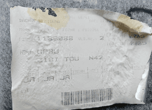 Tapicerka podsufitka BMW 3 E46 Kombi 8232063 8