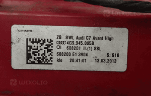 Lampa prawy / lewy tył w błotnik audi A6 C7 4G9945096B / 4G9945095B 4