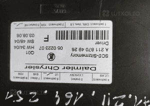 MERCEDES ml 164 r 251 e 211 cls 219 slk 171 moduł  sterownik foteli fotela grzania kanapy 7