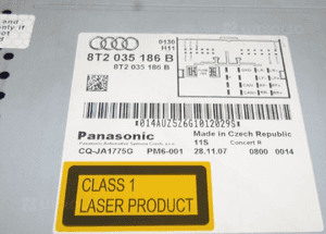 RADIO CD CONCERT 8T2035186B AUDI A4 B8 A5 8T Q5 4