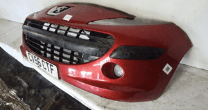Zderzak przód przedni do peugeot 207 ekqd bordo bordowy halogeny 3