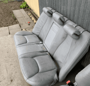 MERCEDES S 220 fotel kanapa szara skóra grzane wen 2