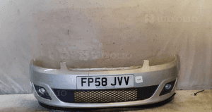 Zderzak przód przedni do ford fiesta vi MK.6 lift fl 62 srebrny halogeny 3