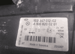 LAMPA PRZÓD PRAWA MERCEDES SPRINTER W906 06-14 A9068200261 3