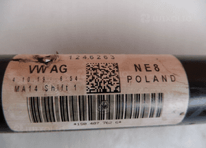 Półoś prawa 1S0407762G up mii citigo 1,0 mpi 5