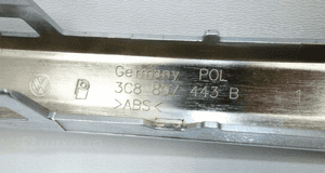Vw passat cc 2012- listwa chrom środek zderzak tył 3C8807443B 7