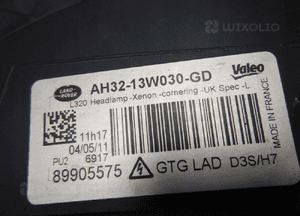 RANGE ROVER SPORT L320 LIFT LAMPA LEWA PRZÓD 9 PIN XENON NR 2 15