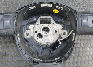 Kierownica Trzy 3 Ramienna Czarna Pikowana Skóra Air Bag Poduszka Wtyczka AUDI A4 B6 B7 23