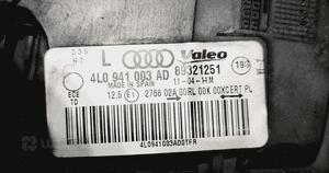 Reflektor lewy xenon audi Q7 lift skrętny led europa 4