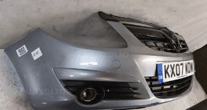 Zderzak przód przedni do opel corsa d halogeny Z163 szary 4