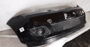 ) ZDERZAK PRZÓD PRZEDNI DO FORD FIESTA MK6 VI LIFT FL D2 CZARNY HALOGENY 4