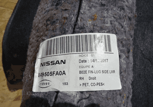 Boczek bagażnika lewy prawy nissan micra K14 7