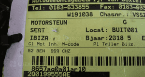 Poduszka łapa 2Q0199555AE Polo 2G Arona 1,0 TSI 4