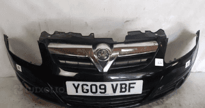 Zderzak przód przedni do opel corsa d Z20R czarny halogeny 1