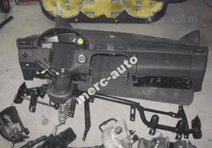 mercedes cl 215 konsola kokpit skórzany deska przeszycia 1
