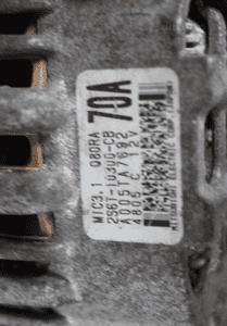 Alternator 70A Ford Fusion 1.4B 4