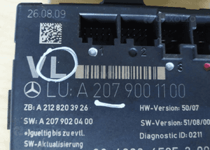 MERCEDES C 204  E 207 E 212 ML GL 164 moduł moduły drzwi zamka RÓŻNE NUMERY 3