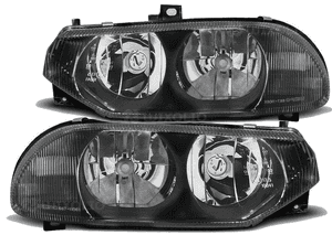 Lampy Reflektory ALFA ROMEO 156 97-03 BLACK DEPO 1