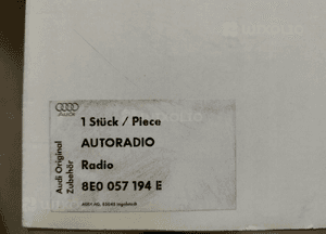 Radio cd audi symphony 8E0035195AE A4 B7 6
