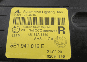 Lampa przednia przód prawa skoda octavia iii 3 lift full led 2016-2020 rok 20