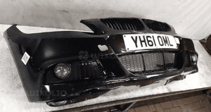 Zderzak przód przedni bmw E90 E91 lift fl m pakiet ///m halogeny czarny schwarz 2 4