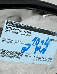 Lusterko prawe opel corsa f 10+4PIN eu org fv 10