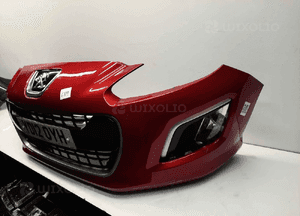 Zderzak przód przedni peugeot 308 lift fl lkrd bordo bordowy halogeny 3