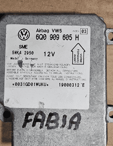 VW Passat B5 Golf IV 4 Seat Skoda sensor sterownik airbag poduszek  6Q0909605 H B A   6Q0909601 C 5