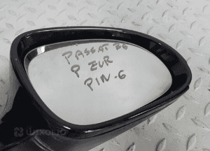 LUSTERKO prawe pasażera 6 pin pinów VW Passat B6 lift LC9X czarne EU 4