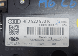 Audi A6 C6 3.0 V6 TFSI zegar zegary licznik 4F0920933K 5
