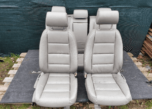 Fotele Kanapa Jasna Skora Platin Hell Grzane Elektryka Audi A4 B6 B7 1