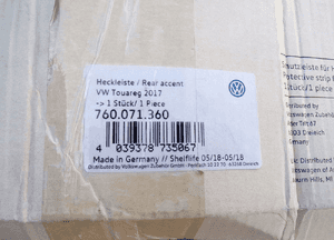 Chrom listwa klapy bagażnika vw touareq iii 760071360 oryginał 2