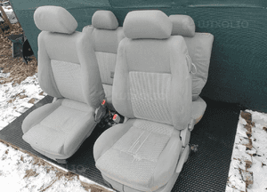 Fotele Fotel Kanapa Welur Jasne Siwe Podlokietnik VW Golf IV 4 3 drzwi komplet 3