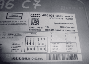 NAWIGACJA MULTIMEDIA 4G0035193B AUDI A6 C7 2