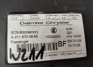 Mercedes W211 W164 ml gl W251 sterownik moduł fotela lewy prawy przód oryg 9