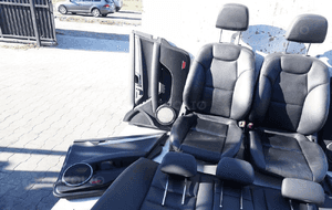 Fotele siedzenia skóra grzane el pamięć mercedes c W204 C350 3