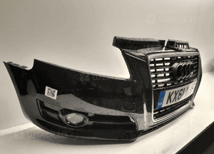 } ZDERZAK PRZÓD PRZEDNI AUDI A3 8P CABRIO DRUGI LIFT 2 FL LZ9Y CZARNY HALOGENY 3
