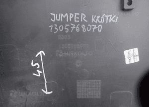 Listwa błotnika prawy tył jumper 1305768070 3