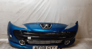 Zderzak przód przedni do peugeot 207 halogeny urban move kmf niebieski błękitny 1