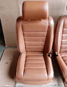 Fotele komplet kanapa boczki skóra ruda elektryczne VW Touareg 7L 2