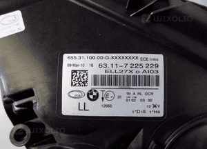 BMW 7 F01 F02 Lampa Xenon Nieskrętna Lewa - 6018 6