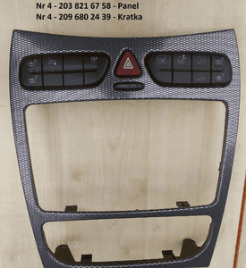MERCEDES C 203 CLK 209 panel ramka radia navi siedzeń awaryjnych 12